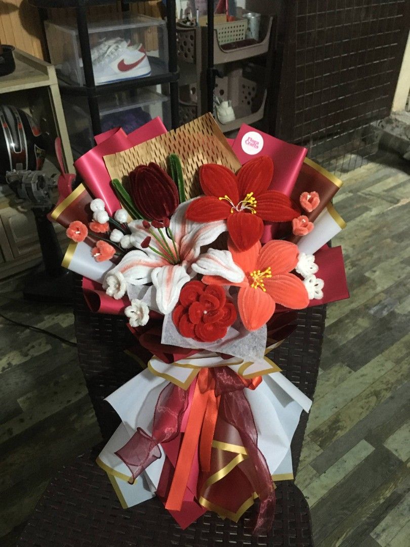 Handmade Felt Flower Bouquet (Category: Flowers & Bouquets) located in Bulacan. Submitted by floracrafts_ (Listing ID 1435740758, Image 2). Description: og price: 650 discounted price: 399 Until May 30th only!!.