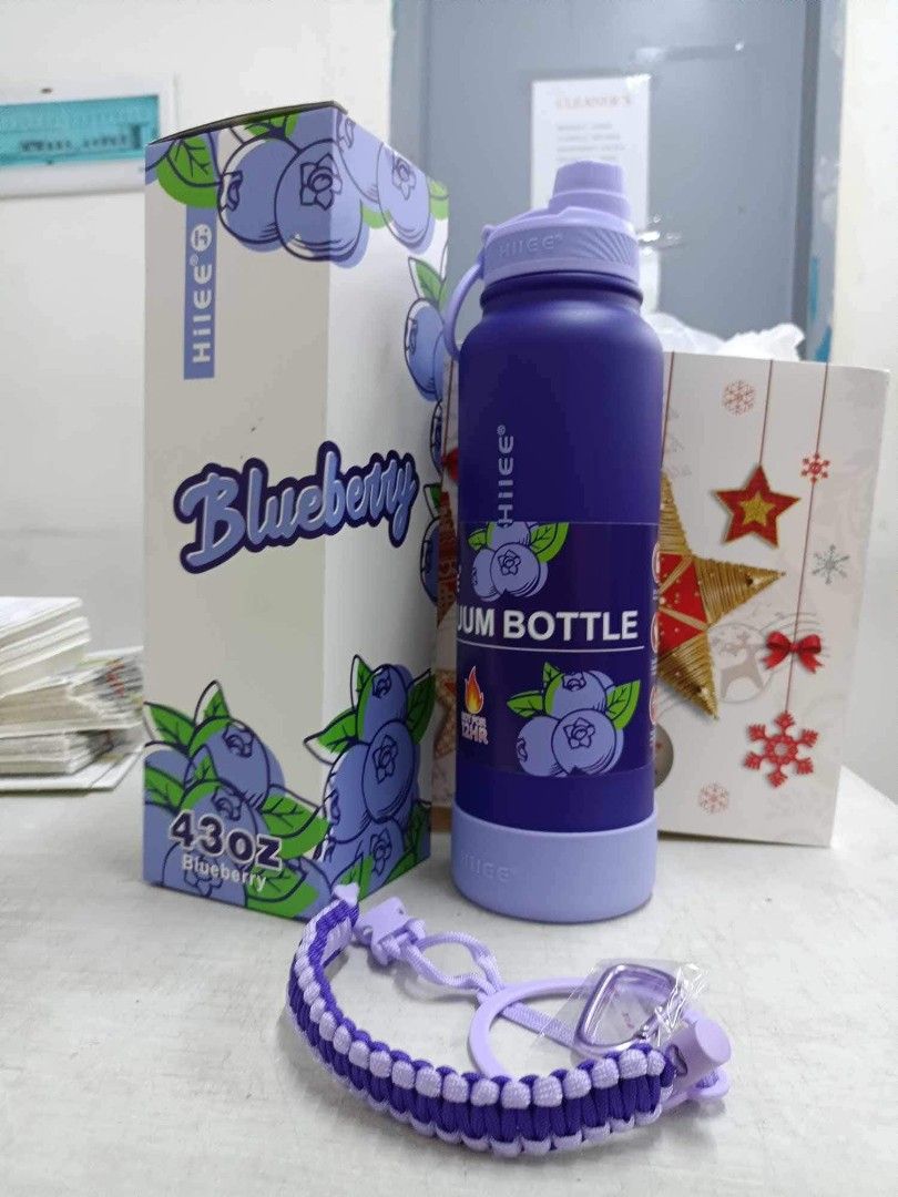 HIIEE Vacuum Bottle with Paracord (Category: Water Bottles & Tumblers) located in Manila. Submitted by oddbear_f120b3 (Listing ID 1435717519, Image 1). Description: Fruity Design Kasama na boot and paracord (handle) With individual boxes Sizes: 600ml/800ml/1L Open for reseller .