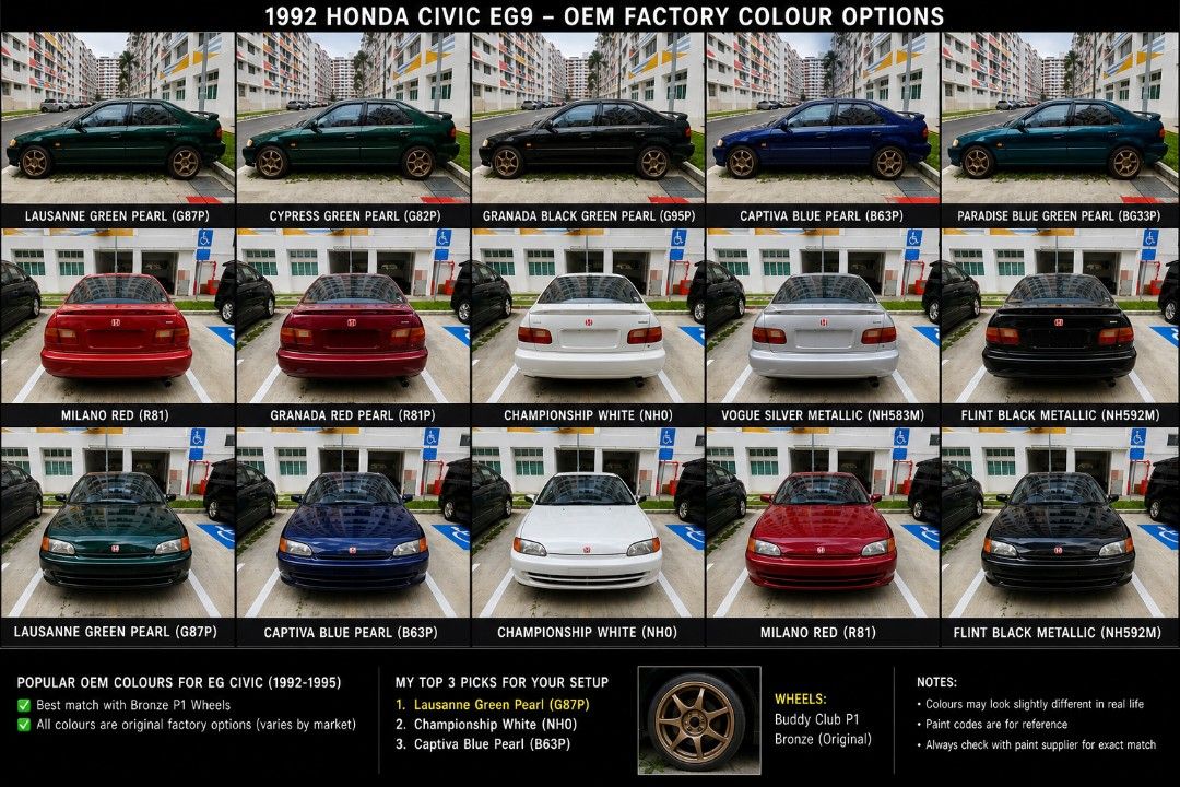 Honda Civic ESI EH9 Auto (Category: Used Cars) located in Singapore. Submitted by playlaah_mini4wd (Listing ID 1435869148, Image 2). Description: Selling off my 1992 civic esi, coe till Feb 2029 (renewable) owner since 2009: Accessories- DC2R dashboard DC2R muffler (midpipe will be give as spare) Ek4 midpipe Bc racing coilover dc2 brake kit full energy suspension bushing for undercarriage Price- Refurbished- $27k (new owner choice of colour for b