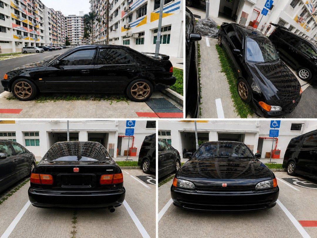 Honda Civic ESI EH9 Auto (Category: Used Cars) located in Singapore. Submitted by playlaah_mini4wd (Listing ID 1435869148, Image 1). Description: Selling off my 1992 civic esi, coe till Feb 2029 (renewable) owner since 2009: Accessories- DC2R dashboard DC2R muffler (midpipe will be give as spare) Ek4 midpipe Bc racing coilover dc2 brake kit full energy suspension bushing for undercarriage Price- Refurbished- $27k (new owner choice of colour for b