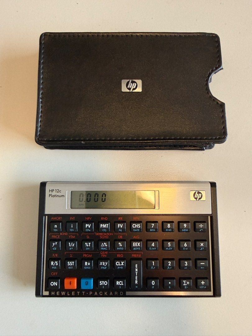HP 12C Platinum Financial Calculator with Case