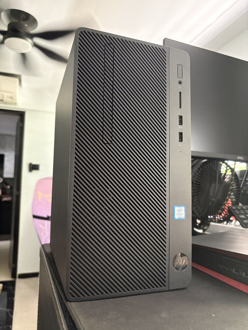 HP Business Office WFH School Students HBL Essential Desktop Computer PC CPU Processor intel i5-9400F Storage SSD 500GB Ram 16GB DDR4 Nvidia GeForce GT 1030 Graphics GPU Windows 11 Pro