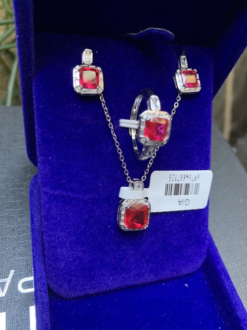 HQ BURMA RUBY PASSED DIAMOND TESTER PT950 micron silver setting with sparkly zircons (Category: Earrings) located in Angeles City. Submitted by aaajaaaded (Listing ID 1435824074, Image 1). Description: ALL RUBIES ARE OF HIGH QUALITY AND PASSED DIAMOND TESTER PAYMENT FIRST VIA G PLUS SF SALE FIRM PRICE RING IS ADJUSTABLE HK SOURCED.