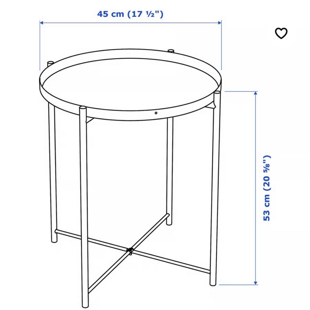 IKEA Side Table - Round Tray Table443590463330734084