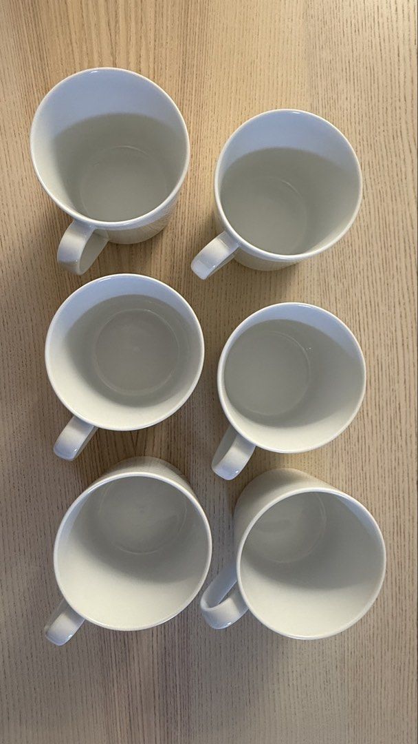IKEA White Mugs - Set of 6