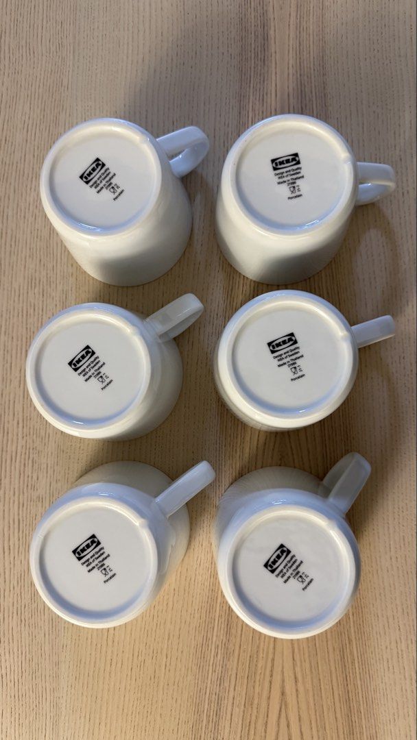 IKEA White Mugs - Set of 6443842640626339841