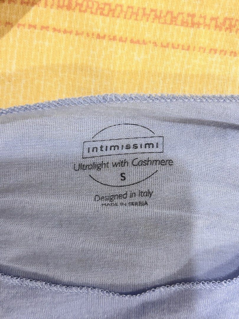 Intimissimi Cashmere Long Sleeve Top (Category: Longsleeves) located in Angeles City. Submitted by closet_encounters (Listing ID 1435754863, Image 3). Description: - Intimissimi long sleeve top - Color: Breeze Blue & Caramel Brown - Size: Small (S) - Brand new with tags, bought in Italy last April 2026 - ₱2,200 each *Last 2 photos from their website.