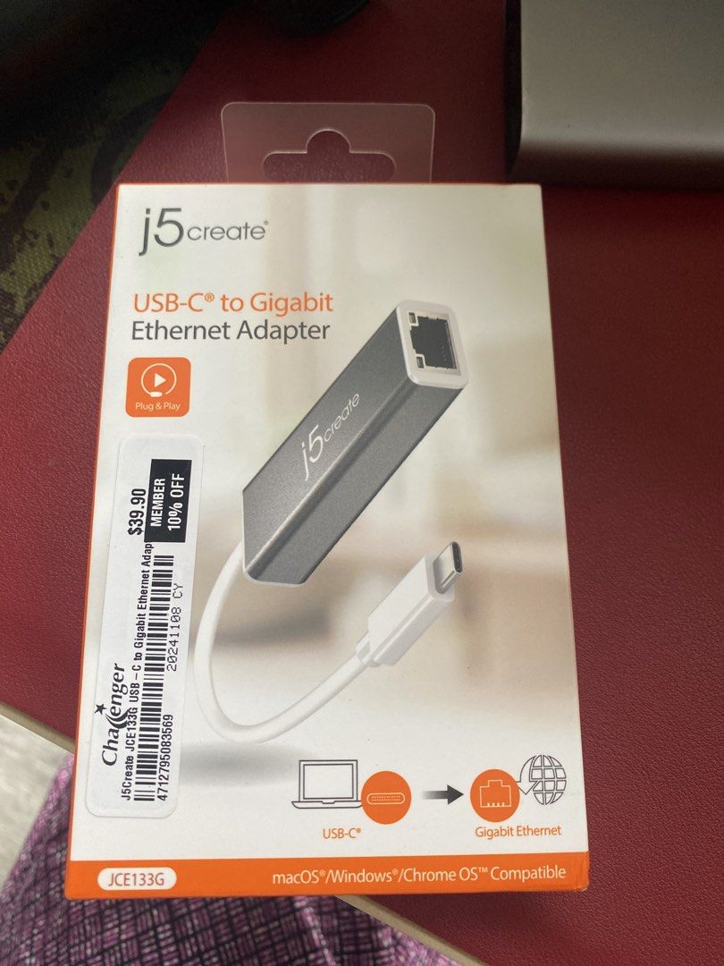 j5create USB-C to Gigabit Ethernet Adapter