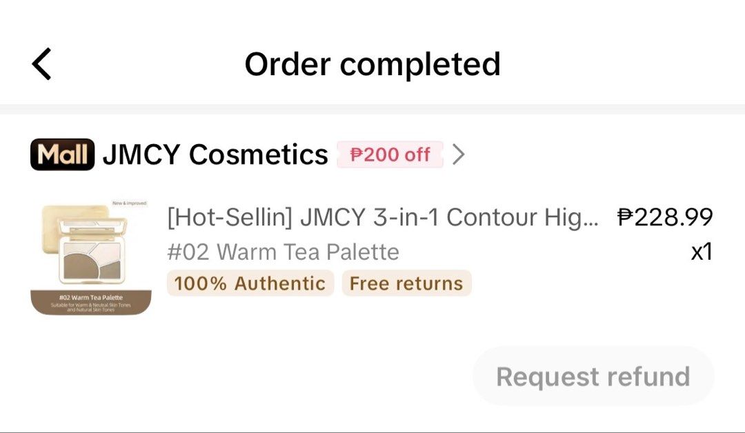 JMCY 3-in-1 Contour Highlighter (Category: Makeup) located in Quezon City. Submitted by darlenec1470832 (Listing ID 1435882710, Image 3). Description: #02 Warm Tea Pallete - bought on official tiktok shop rfs: di nagagamit.