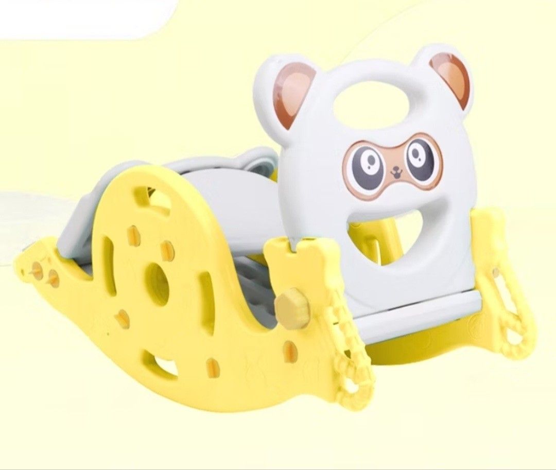 Kids' Rocking Toy with Slide (Category: Infant Playtime) located in Manila. Submitted by lewy_ernitas (Listing ID 1435907618, Image 1). Description: - Cute bear design rocking toy - Includes a fun yellow slide - Made of sturdy plastic - Safe and stable base - Easy to assemble and disassemble - Great for indoor and outdoor fun!.