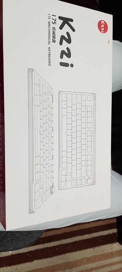 Kzzi K22i I75 Mechanical Keyboard - White444018585963735040