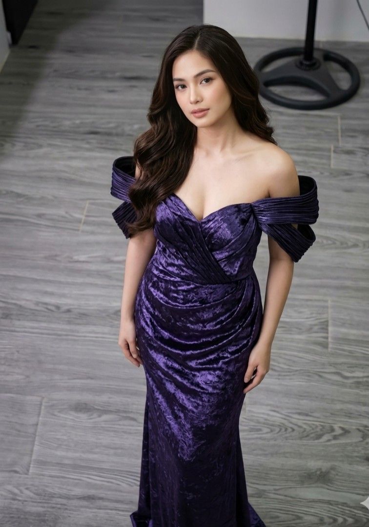 Large Off-Shoulder Ruched Glitz and Glamour Evening gown pageant gown long back gown pageant gown FOR RENT (Category: Evening dresses & gowns) located in Quezon City. Submitted by angelsjj_clothing (Listing ID 1435837382, Image 2). Description: 🔥🔥FOR RENT🔥🔥 👉GOWN DETAILS - Elegant off-shoulder design - Sweetheart neckline - Features a high slit - Fitted silhouette that flares at the bottom - Perfect for formal events and special occasions ✅ 