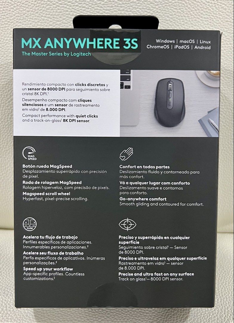 Logitech MX Anywhere 3S Wireless Mouse - Black444121565292154881