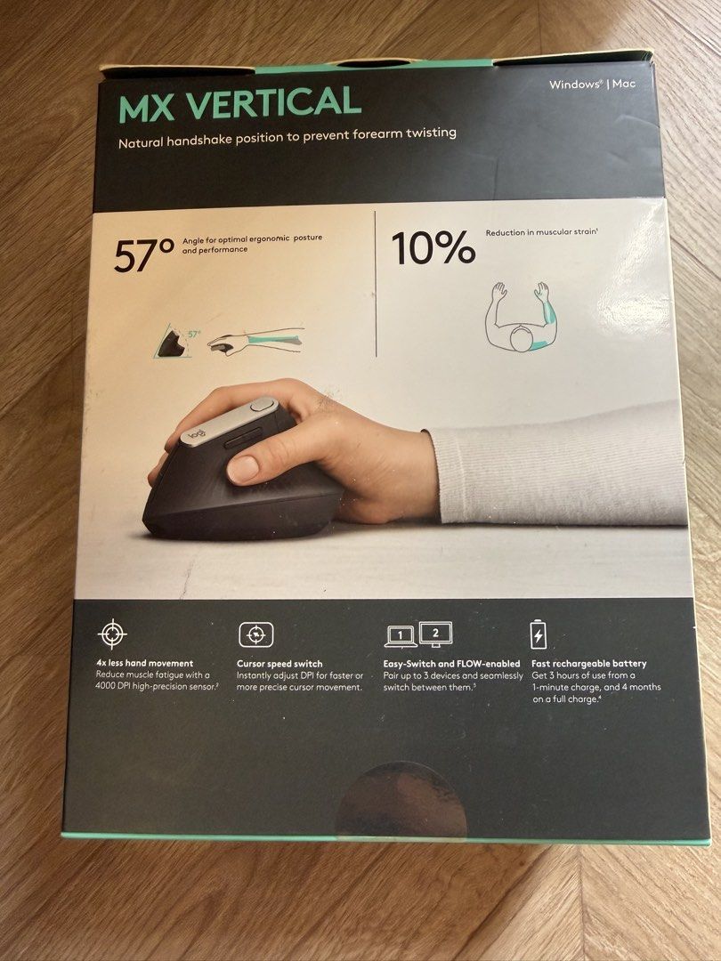 Logitech MX Vertical Ergonomic Mouse - Brand New443671416930969602