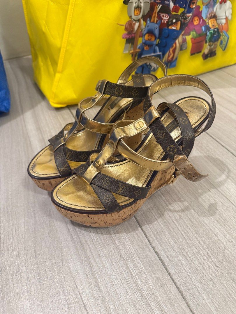 Louis Vuitton Monogram Wedge Sandals (Category: Sneakers & Footwear) located in Pasig City. Submitted by helpsisdeclutter (Listing ID 1435858766, Image 2). Description: .