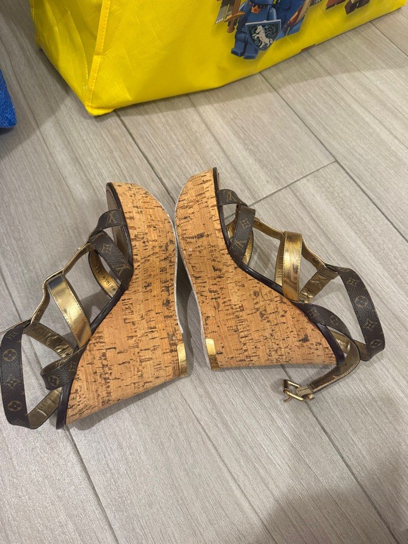 Louis Vuitton Monogram Wedge Sandals (Category: Sneakers & Footwear) located in Pasig City. Submitted by helpsisdeclutter (Listing ID 1435858766, Image 3). Description: .