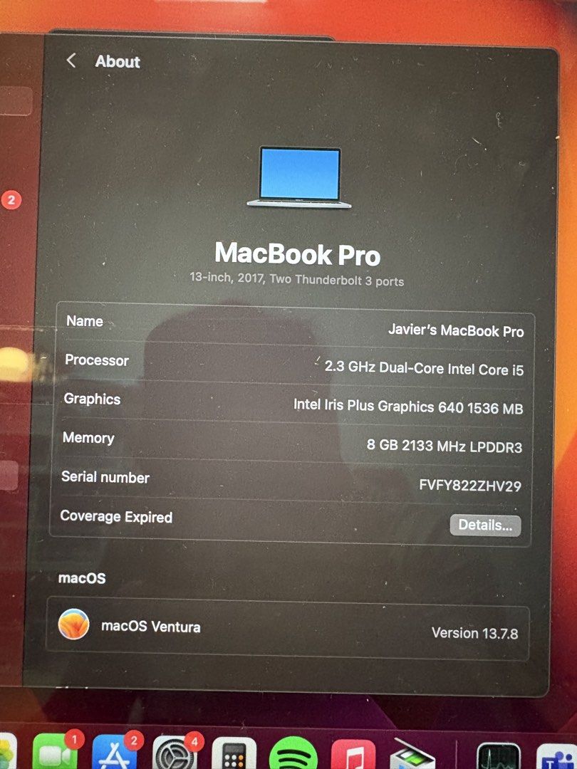 MacBook Pro 13-inch (2017) - Intel Core i5443995781806182402