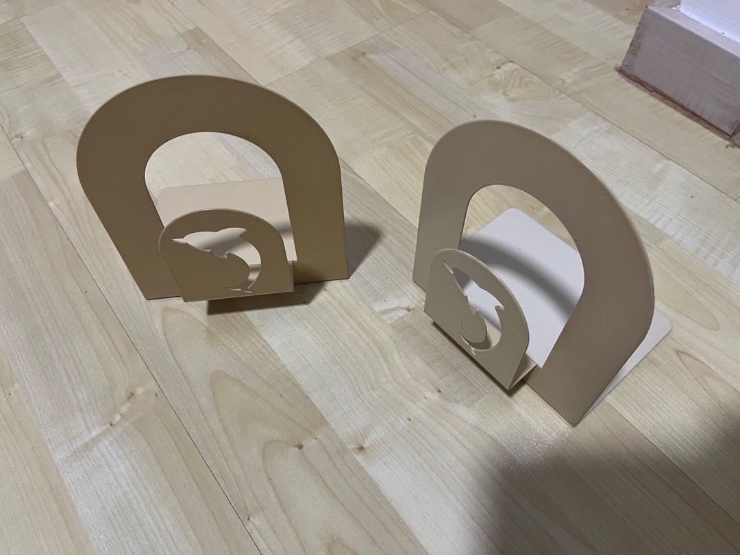 Metal Bookends - Beige