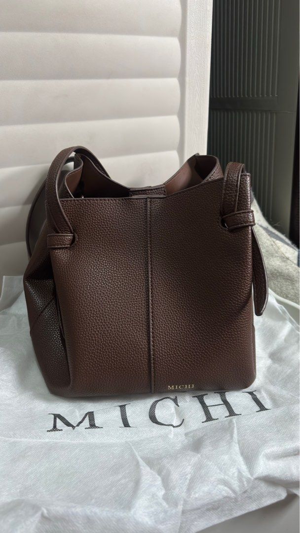 Michi Small Everyday Pebble Tote Bag w/ pouch (Category: Shoulder Bags) located in Manila. Submitted by declutterwithroycie (Listing ID 1435784344, Image 2). Description: used with care condition 8/10 with pouch and dustbag.