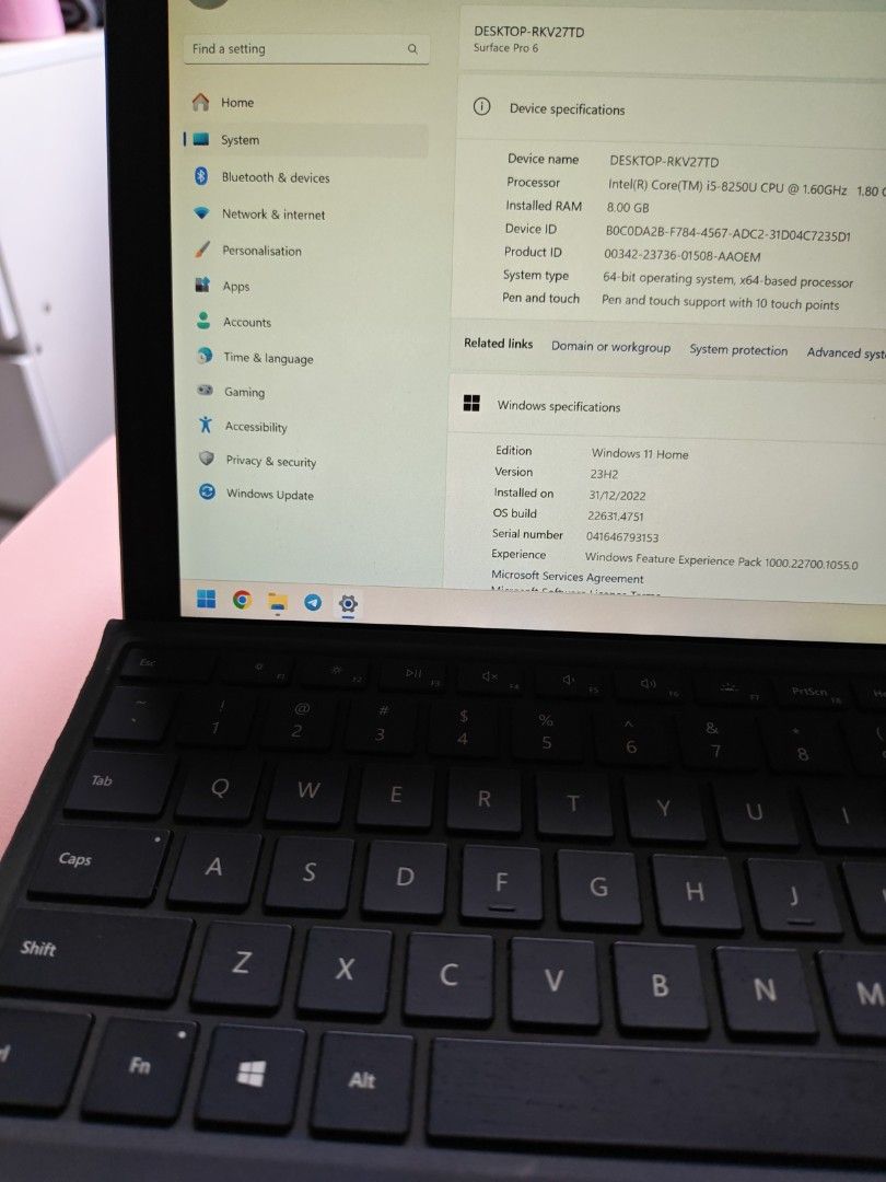 Microsoft surface pro 6 128gb memory443994025399439361