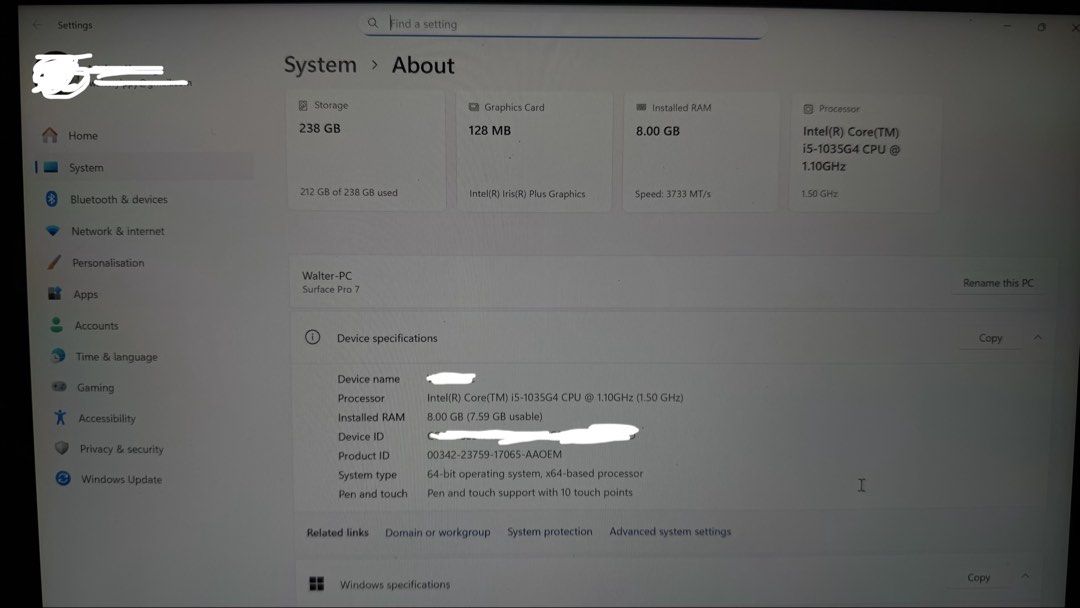 Microsoft Surface Pro 7 - 256GB SSD, 8GB RAM444233569765969922