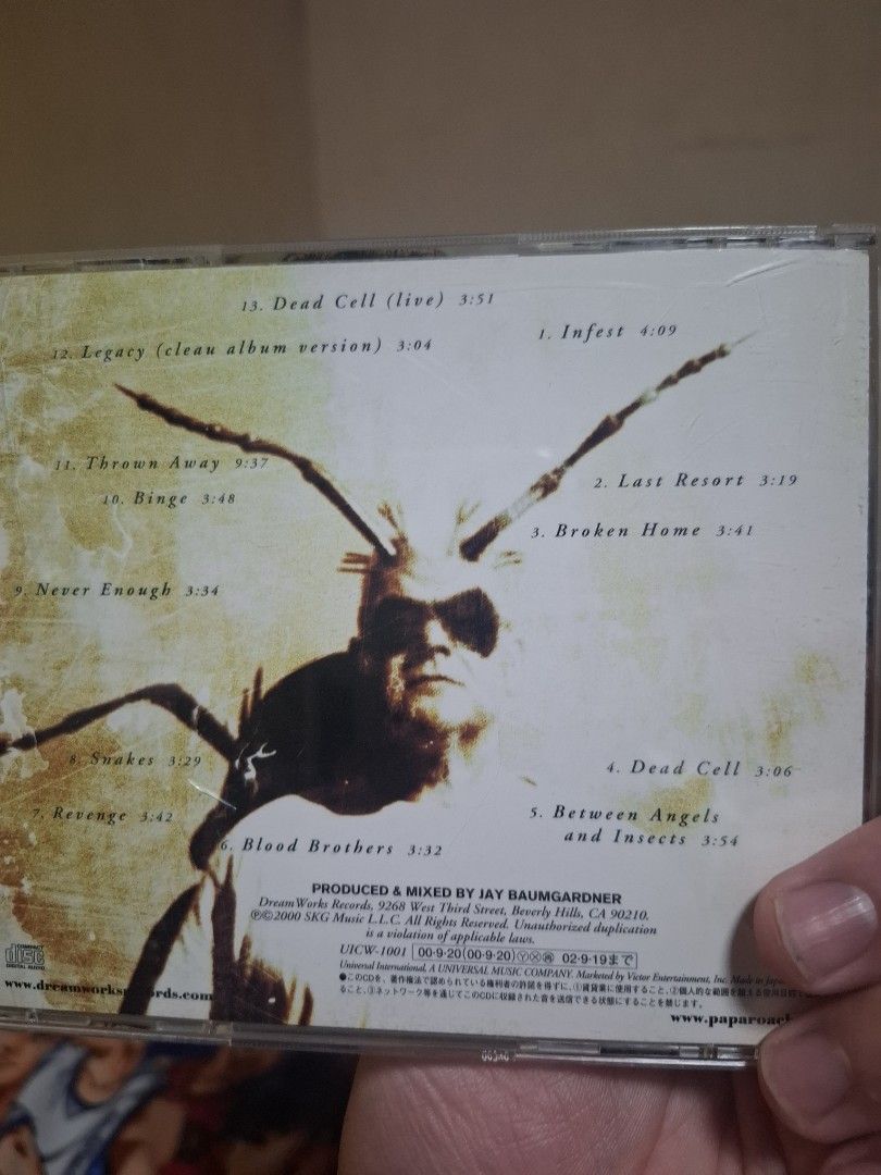 Papa Roach - Infest CD (Category: CDs & DVDs) located in San Jose del Monte. Submitted by youweiner48495 (Listing ID 1435776910, Image 2). Description: - Original Papa Roach "Infest" CD - Japanese Import - Includes original jewel case and cover art - Features tracks like "Last Resort", "Broken Home", and "Dead Cell".