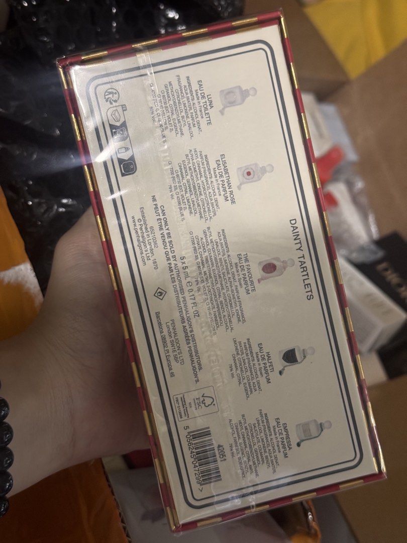 Penhaligon set (Category: Fragrance & Deodorants) located in Manila. Submitted by celineeees (Listing ID 1435855075, Image 2). Description: penhaligon set with luna, elisabethan rose, the favorite, halfeti and empressa all 5ml each grab/lalamove/j&t can meetup in trinoma every after work weekdays.