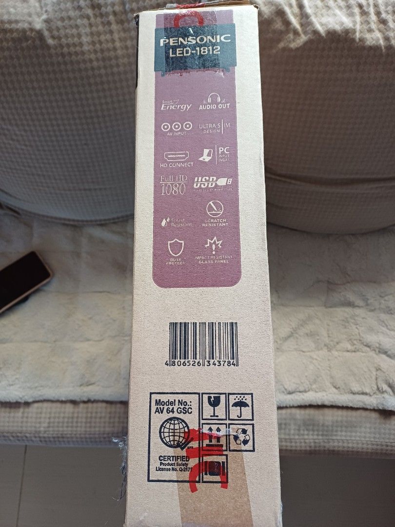 Pensonic LED-1812 Full HD TV (Category: TV) located in Las Pinas. Submitted by thehmdshop (Listing ID 1435721306, Image 2). Description: - Full HD 1080 Resolution - Durable Design: Splash-proof, scratch-resistant, and impact-resistant - Includes Screen Glass Protector - USB Connectivity - Smart Energy-Saving Technology - Clear Audio Output.