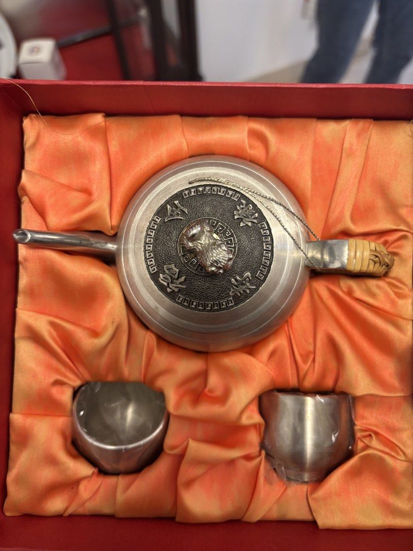 pewter Tea Set with Cups444199596910202880