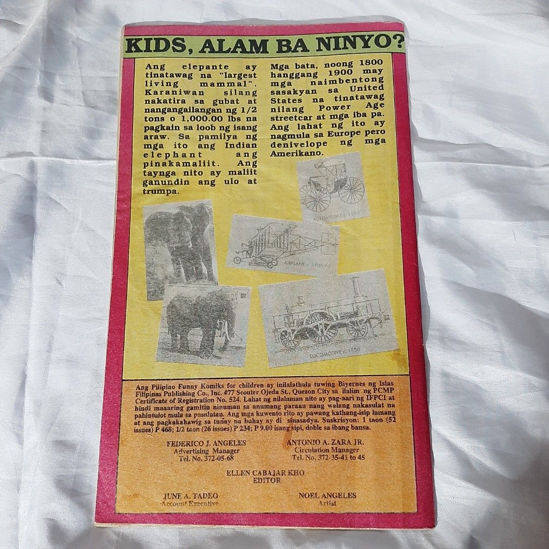 Pilipino Funny Komiks BLG. 1038 Mayo 11, 1998 (Category: Comics & Manga) located in Batangas. Submitted by llotrading (Listing ID 1435745319, Image 2). Description: - complete pages - good condition DM for questions. Sold as is..