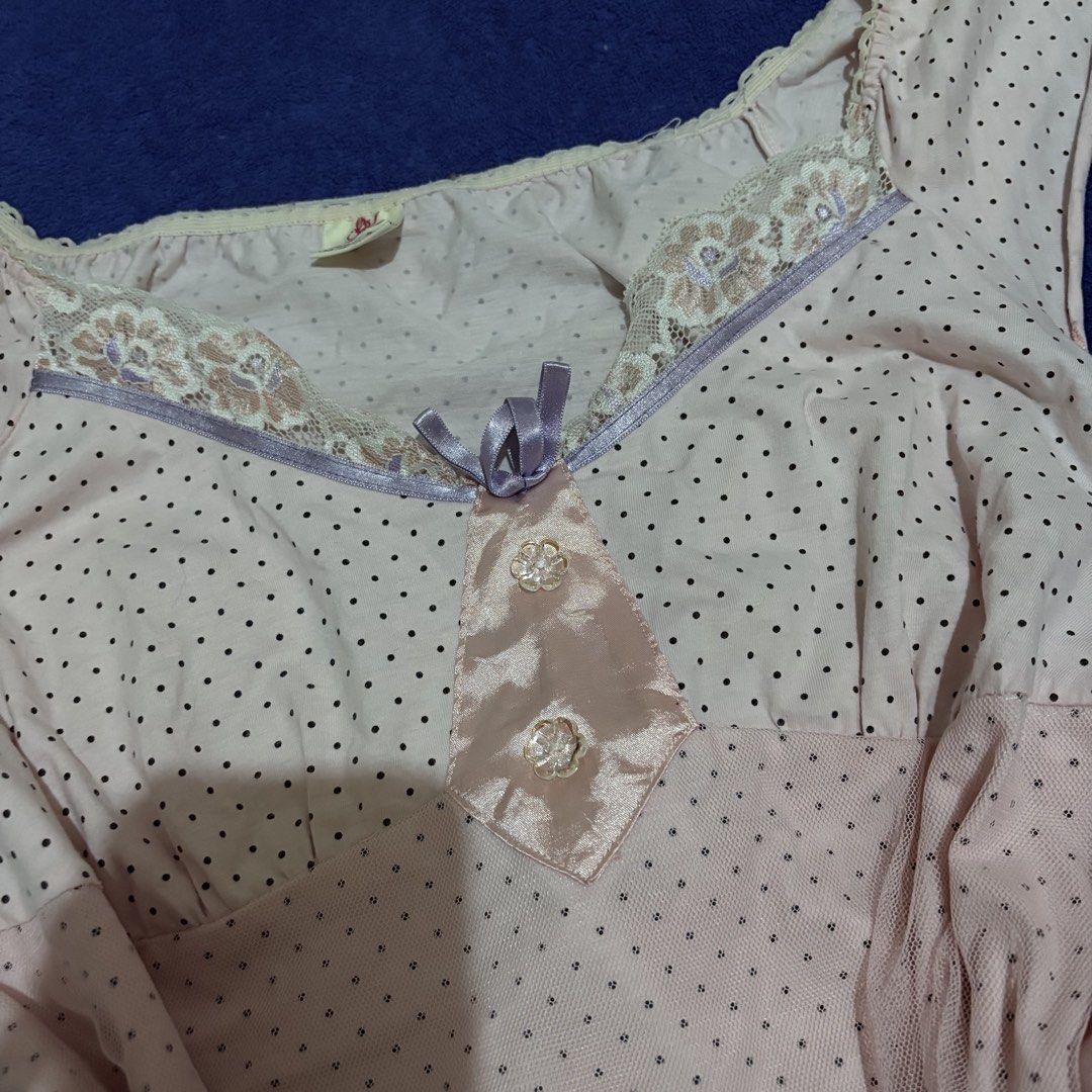 Pink Lace Y2K Sleepwear (Category: Blouses) located in Tarlac. Submitted by _its.ayaaaa (Listing ID 1435747990, Image 2). Description: .