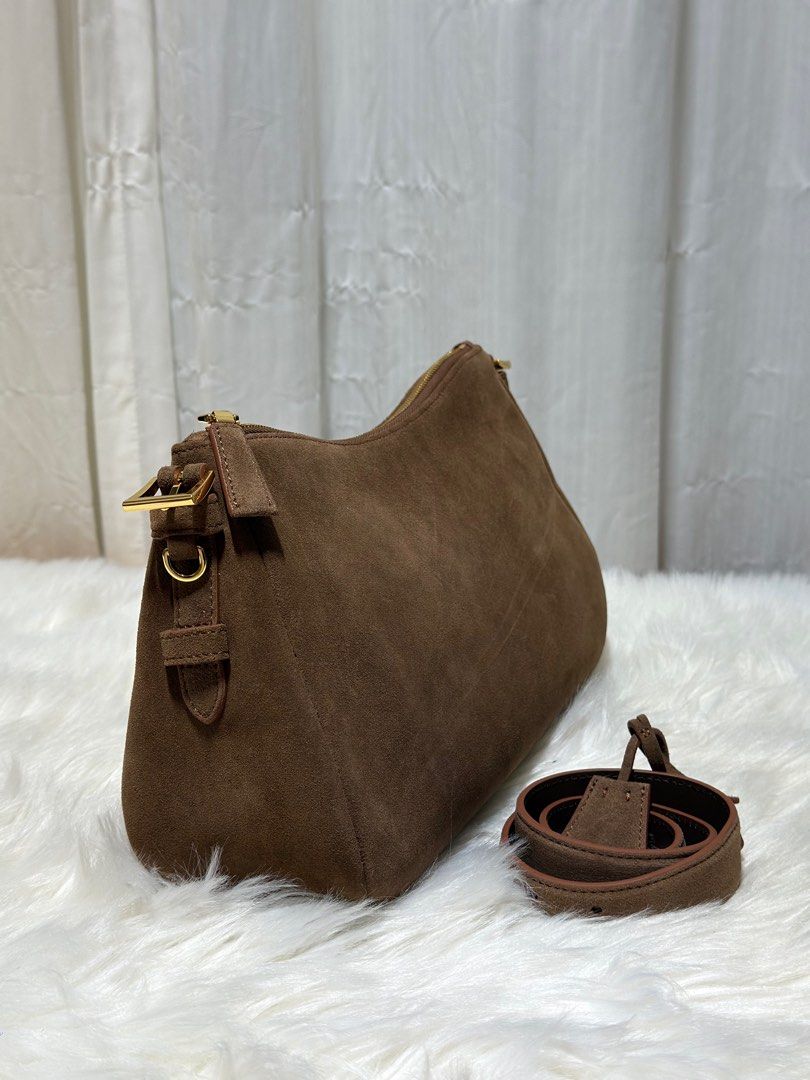 Prada medium Aimée suede shoulder bag (Category: Luxury Bags & Wallets) located in Manila. Submitted by shoulderfashion (Listing ID 1435881634, Image 3). Description: .