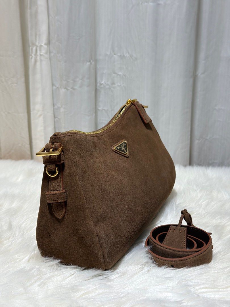 Prada medium Aimée suede shoulder bag (Category: Luxury Bags & Wallets) located in Manila. Submitted by shoulderfashion (Listing ID 1435881634, Image 2). Description: .