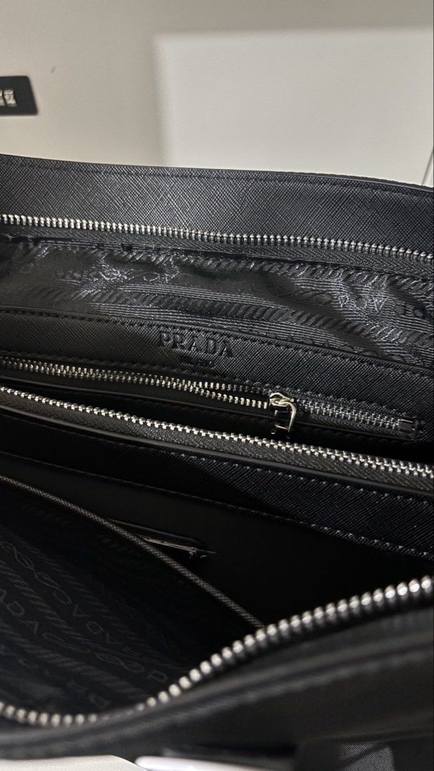 Prada Tote Bag with two small bags (Category: Luxury Bags & Wallets) located in Cavite. Submitted by declutteringthingzz (Listing ID 1435840530, Image 2). Description: Authentic Prada GWP Removed plastics packaging.