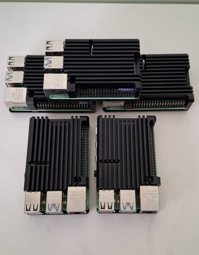 Raspberry Pi 4 Model B 4GB RAM Used  with  HeatSink on Both Side of the Mainboard & Thermal Paste