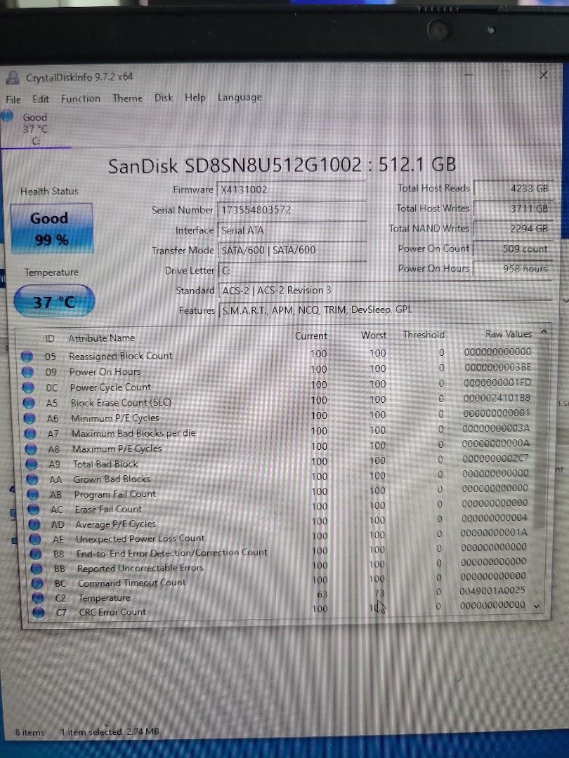 SanDisk X400 SSD M.2 2280 512GB443775799432335362