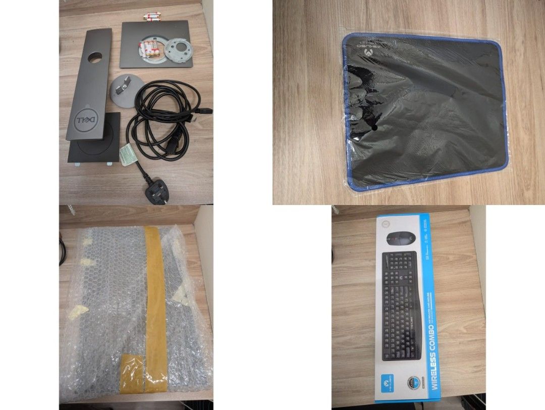 Set - Dell Monitor, Wireless Keyboard & Mouse Combo, Mousepad