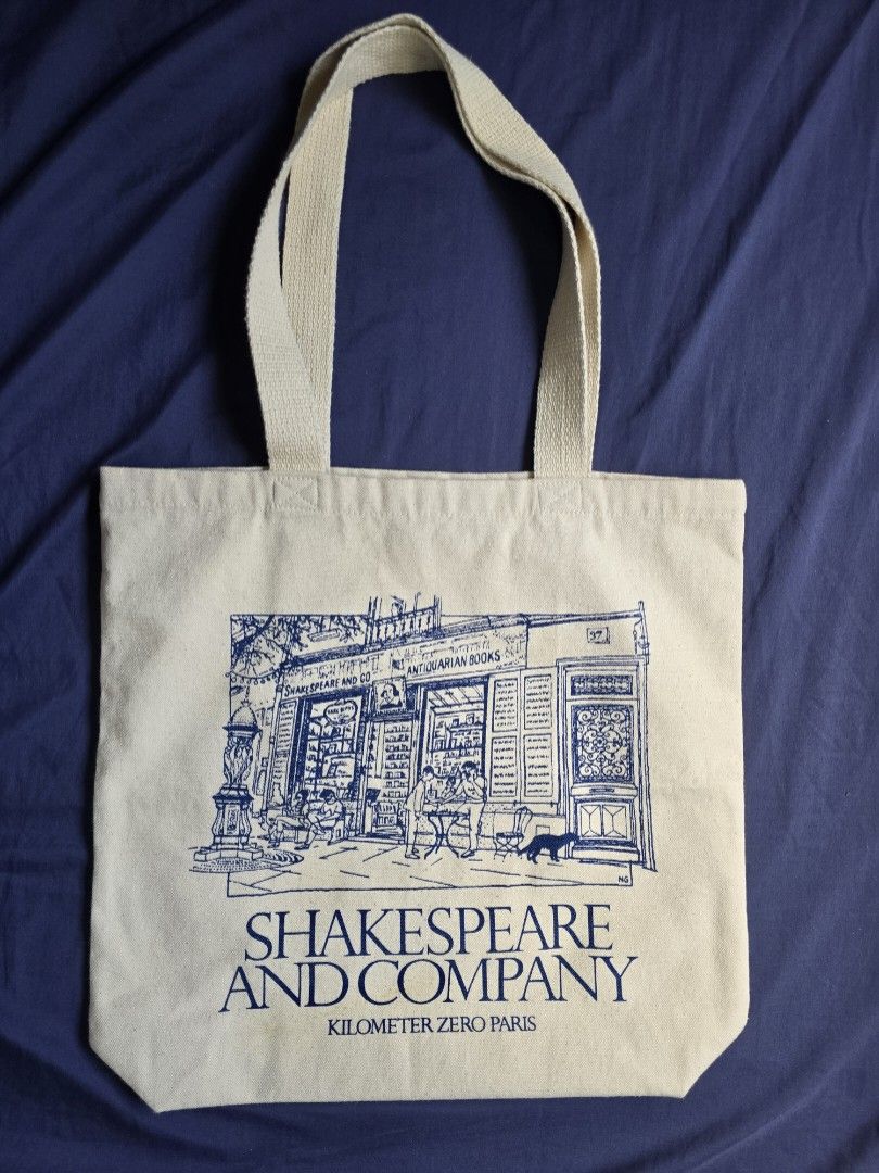 Shakespeare and Company Tote Bag (Category: Tote Bags) located in Caloocan City. Submitted by pinksushiswift (Listing ID 1435747244, Image 2). Description: - Shakespeare and Company tote bag - Features a print of Kilometer Zero Paris - Made of canvas-like material - Bought from the orange app - High quality tote bag MOP: GCash.