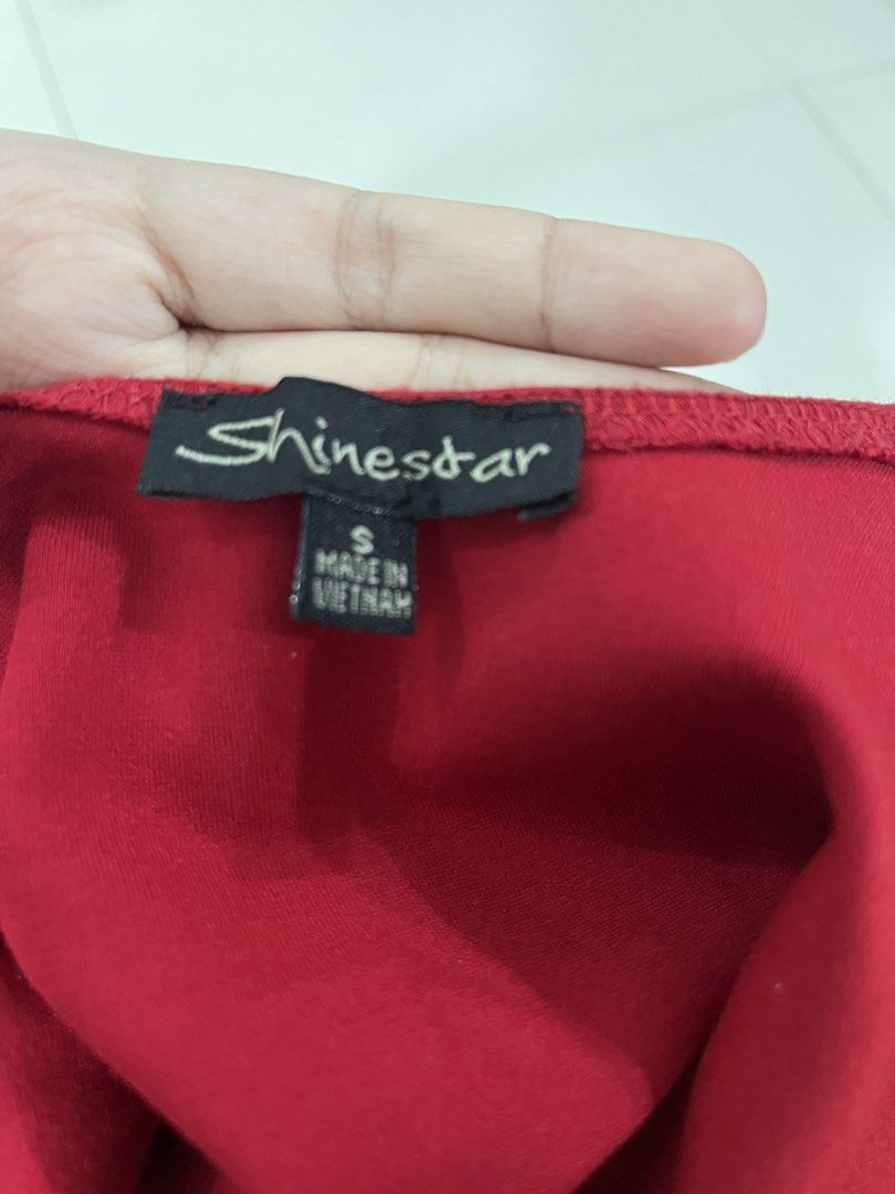 ShineStar Red Bodysuit (Category: Others Tops) located in Trece Martires City. Submitted by rubyjwle (Listing ID 1435859850, Image 3). Description: - ShineStar red bodysuit - Size: Small - Color: Solid red - Material: Stretchy - Made in Vietnam MOP: Payment 1st via GCash/Maya MOD: Direct J&t.