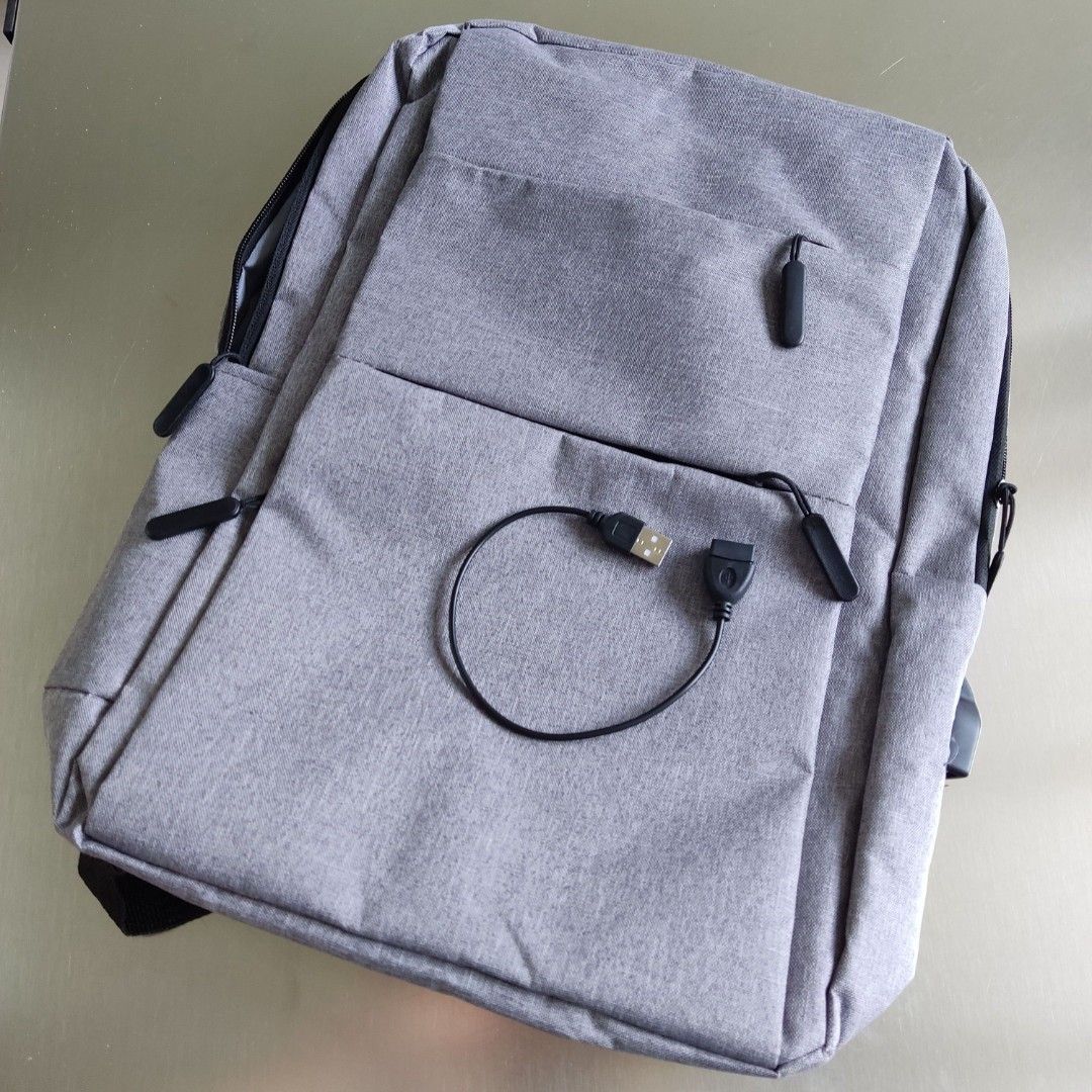 Simple Gray Bag Pack Light Laptop Backpack443781975010201600