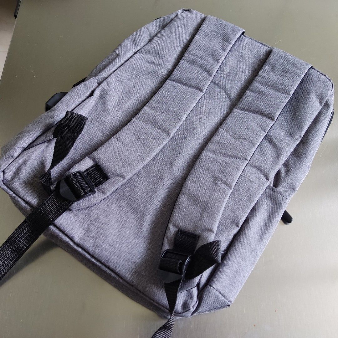 Simple Gray Bag Pack Light Laptop Backpack443781975010201602