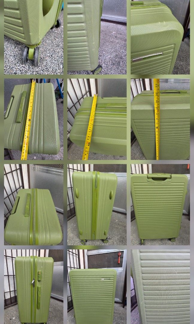 Sky Travel Green Hard Shell Luggage (Category: Luggage) located in Caloocan City. Submitted by mylenenm (Listing ID 1435829381, Image 1). Description: Green hard shell luggage. Medium size with multiple compartments, handle, wheels, and a secure lock. Modern design, perfect for travel..