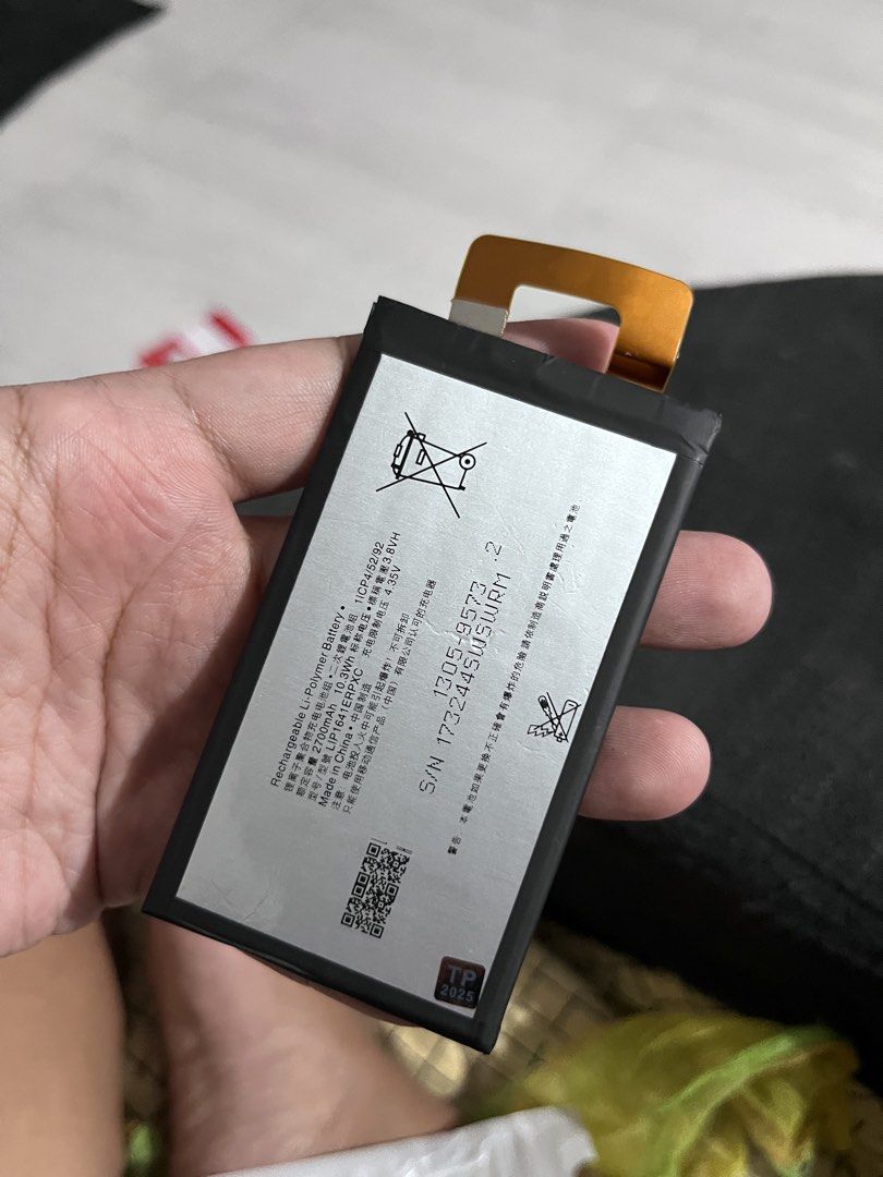 Sony Xperia XA1 Ultra Battery (Category: Batteries & Power Banks) located in Cavite. Submitted by tifanny.goods (Listing ID 1435841641, Image 2). Description: - Brand new replacement battery for Sony Xperia XA1 Ultra. - Rechargeable Li-Polymer battery. - Capacity: 2700mAh / 10.3Wh - Model Number: 1ICP4/62/92 - Serial Number: 1732445W5WR1 - New and sealed in original packaging..
