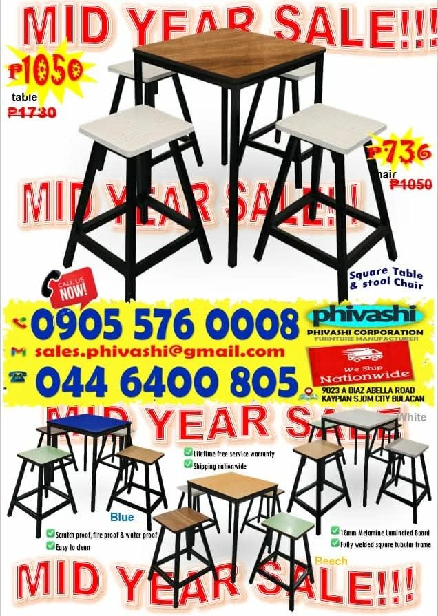 Stool Chair - Mid Year Sale (Category: Chairs) located in Manila. Submitted by ricci00 (Listing ID 1435715280, Image 3). Description: Mid year sale. Direct from manufacturer. Bulk orders available. Factory price furniture. Direct from pagawaan mismo..