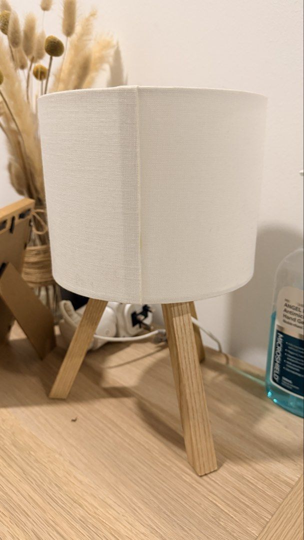 IKEA STORSEGEL Table lamp, ash/white