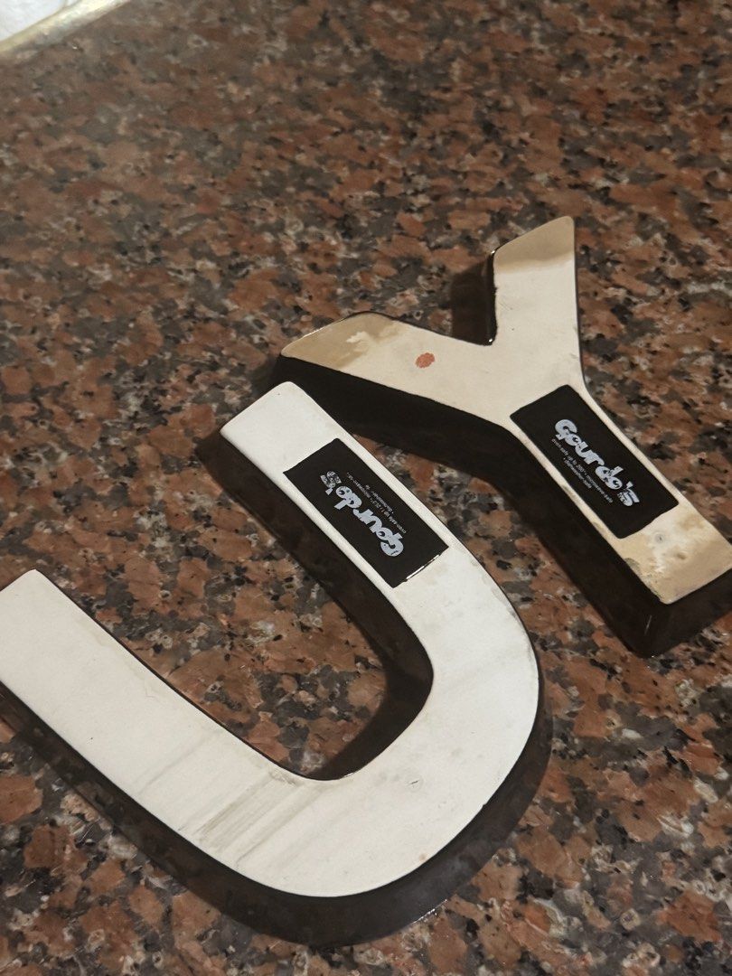 TAKE BOTH Gourdo’s Letter Shape Sauce Plate (Category: Other Kitchenware & Tableware) located in Quezon City. Submitted by sortstudio.___ (Listing ID 1435833479, Image 3). Description: Never used. Bottom stain due to storage. LAST PRICE POSTED.