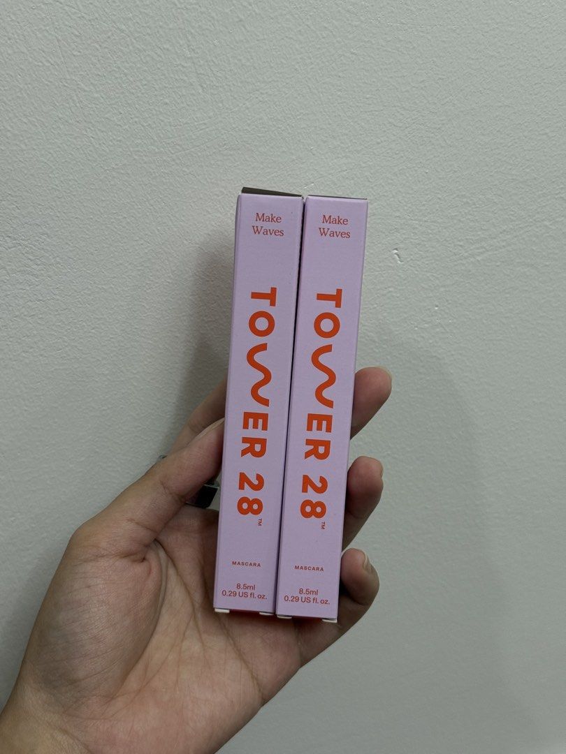 Tower 28 Make Waves Mascara (Category: Makeup) located in Muntinlupa City. Submitted by annaktrna (Listing ID 1435895809, Image 1). Description: Selling two Tower 28 Make Wave Mascaras! Bought directly from Tower 28 website. Brand new: SOLD ❌ Like new (used twice, once on each eye): PHP 900 Shade: Drift (Rich Espresso Brown).