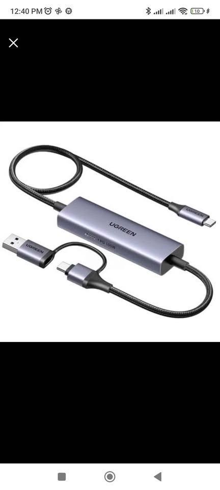 Ugreen Capture Streaming Card USB3.0 Type-C (Category: Cables & Adaptors) located in Quezon City. Submitted by jakewinrat86766 (Listing ID 1435720917, Image 3). Description: Ugreen Capture Streaming Card USB3.0 Type-C - Ports: USB-C, USB-A, and USB-C to USB-C cable - Color: Silver and black - Capture, streaming adapter. Use your devices like switch or handheld consoles etc to share the screen to your laptop, tab or even phone Use's OBS Studio for