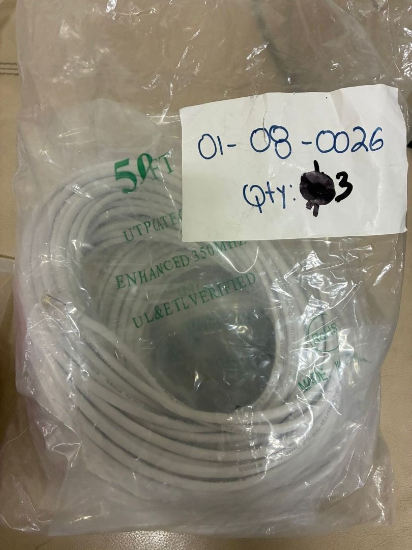 Various Network Cables - Cat5e, RJ45, DB9F444111029127106563