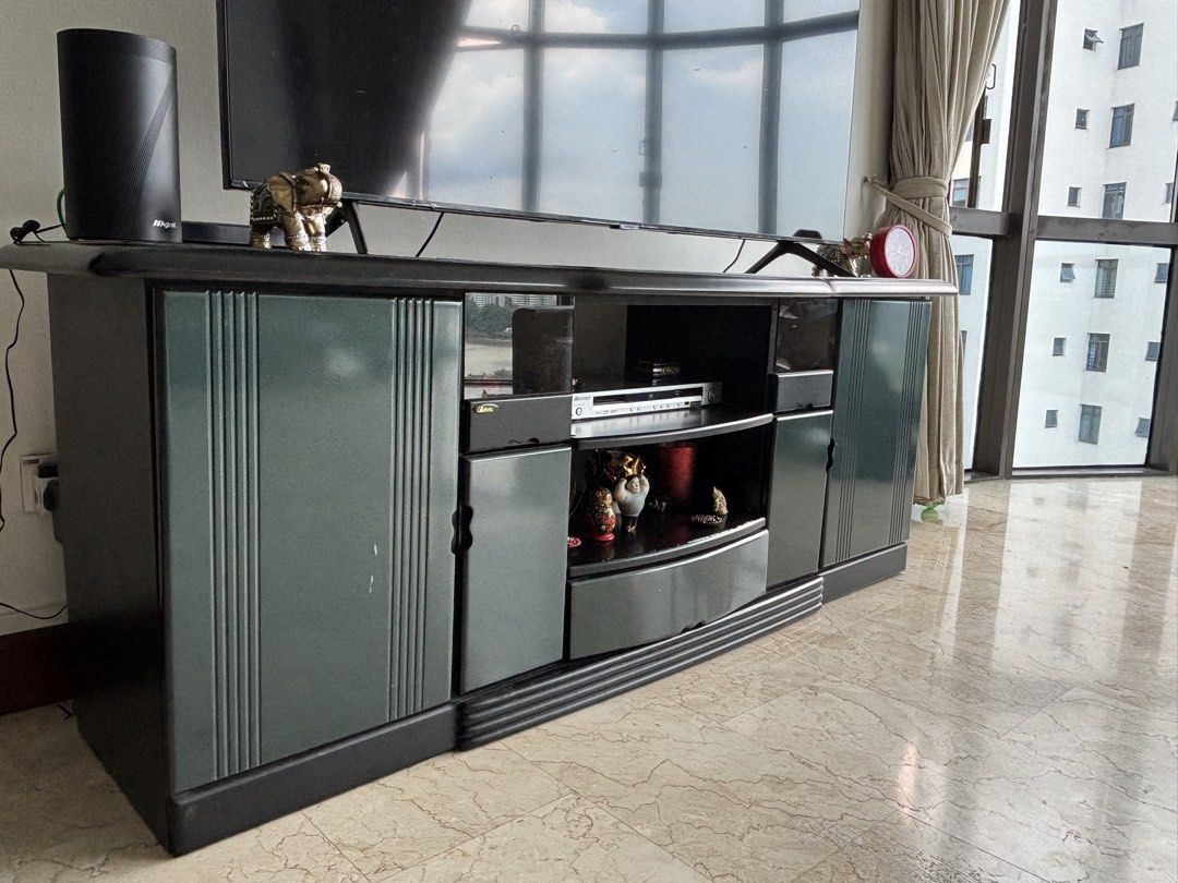 Vintage TV Console - Dark Green
